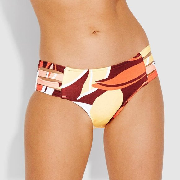 NWT Seafolly Cut Copy Multi Strap Hipster in Tangelo - Picture 1 of 11